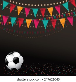 Football soccer party invitation background EPS 10 vector royalty free stock illustration perfect for flyer, ad, marketing, invitation, poster, web