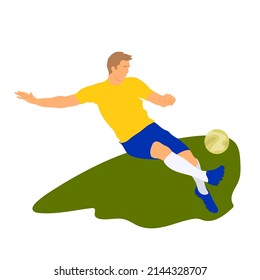 Football soccer player in action