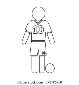 Football Soccer Player Icon Illustration design