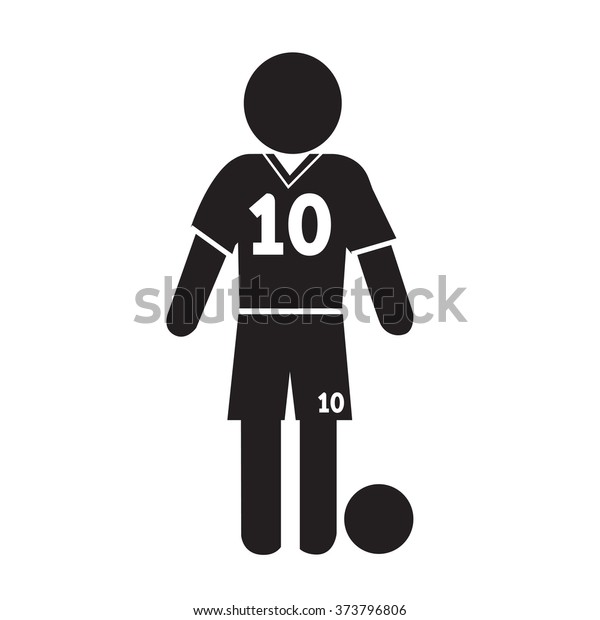 Football Soccer Player Icon Illustration Design Stock Vector (Royalty ...