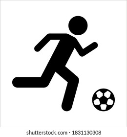 Football Soccer Player Icon on white background