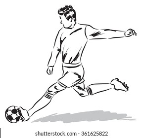 football soccer player illustration