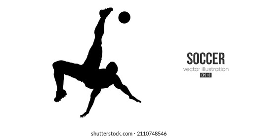 football soccer player man in action isolated white background. Vector illustration
