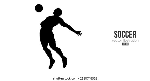 football soccer player man in action isolated white background. Vector illustration