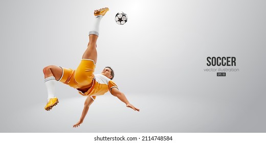 football soccer player man in action isolated white background. Vector illustration - Shutterstock ID 2114748584