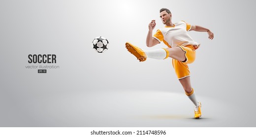 football soccer player man in action isolated white background. Vector illustration - Shutterstock ID 2114748596