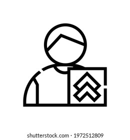 Football or Soccer Player Out Vector icon in Outline Style. The soccer player icon is the player who has dropped out of the match. Vector illustration icons can be used for apps, websites, or logo