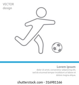 football (soccer) player silhouette with ball isolated