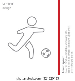 football (soccer) player silhouette with ball isolated