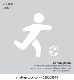 football (soccer) player silhouette with ball isolated