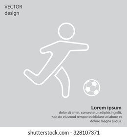 football (soccer) player silhouette with ball isolated