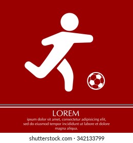 football (soccer) player silhouette with ball isolated