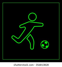 football (soccer) player silhouette with ball isolated