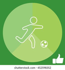 football (soccer) player silhouette with ball isolated