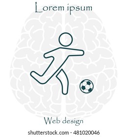 football (soccer) player silhouette with ball isolated