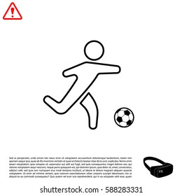 football (soccer) player silhouette with ball isolated
