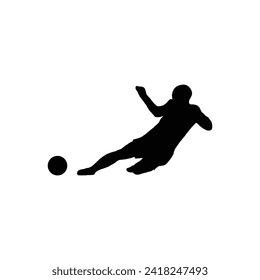 football soccer player silhouette vector