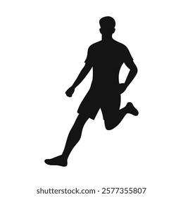 Football, Soccer player silhouette. VECTOR