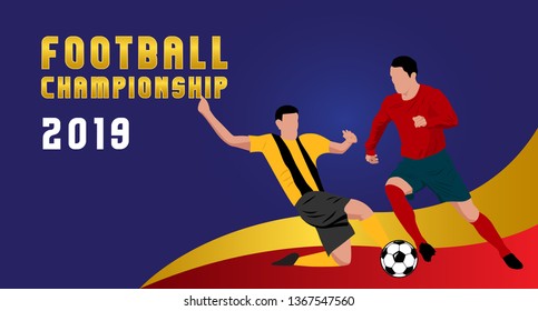 football and soccer players vector illustration