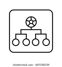 Football Soccer Playoff line icon