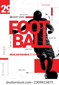 football soccer poster design template