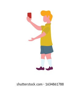 Football soccer referee flat illustration vector