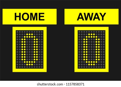 football soccer scoreboard vector illustration