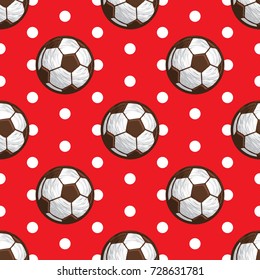 football and soccer seamless pattern