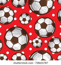 football and soccer seamless pattern