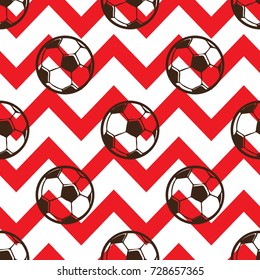 football and soccer seamless pattern