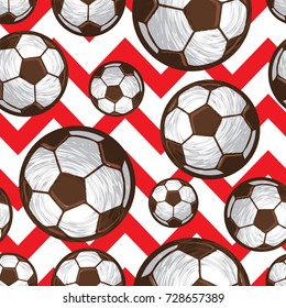 football and soccer seamless pattern
