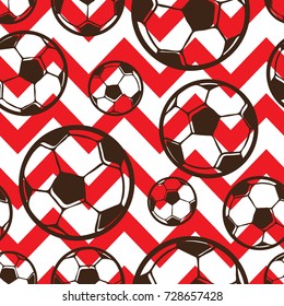 football and soccer seamless pattern