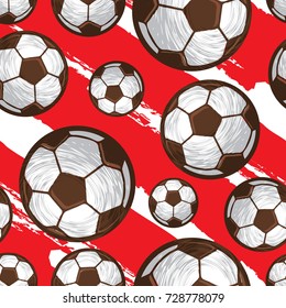 Football And Soccer Seamless Pattern