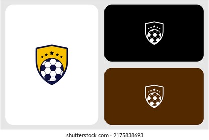 Football, soccer shield logo design