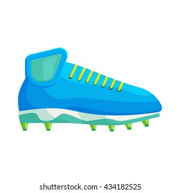 Football or soccer shoe icon, cartoon style