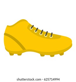 Football or soccer shoe icon flat isolated on white background vector illustration