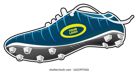 Football / soccer shoe with logo