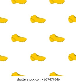 Football or soccer shoe pattern seamless background in flat style repeat vector illustration