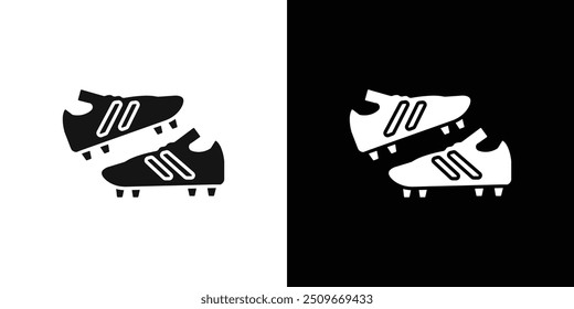 football soccer shoes icon Flat vector set outline