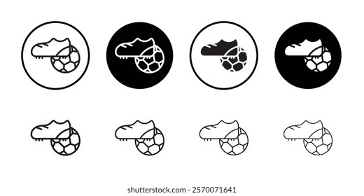 football soccer shoes icon Outline vector for web ui