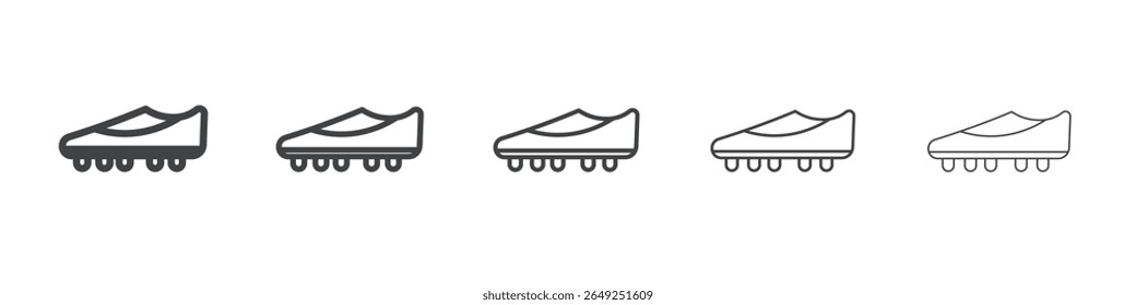 futebol futebol futebol sapatos ícone simples ilustração coleção símbolo