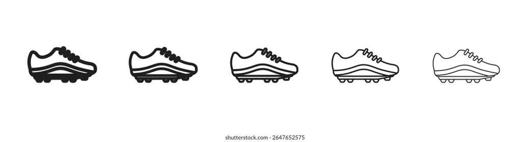 futebol futebol futebol sapatos ícone vetor delineamento fino sinal de estilo