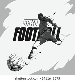 football soccer silhouette splash player