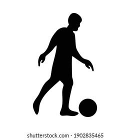 Football, Soccer Silhouette Vector Design Illustration