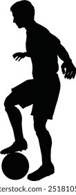 Football, Soccer Silhouette Vector Design Illustration 2025