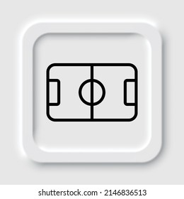Football, soccer simple icon. Flat design. Neumorphism design.ai