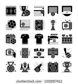 Football and Soccer Solid Icons Pack 