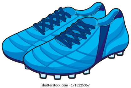 Football (soccer) spike cleats. Vector illustration