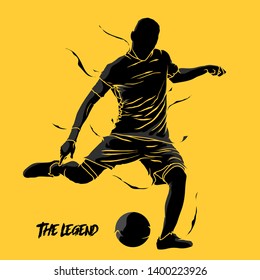 football soccer splash silhouette vector