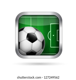 football soccer - sport application icon - vector